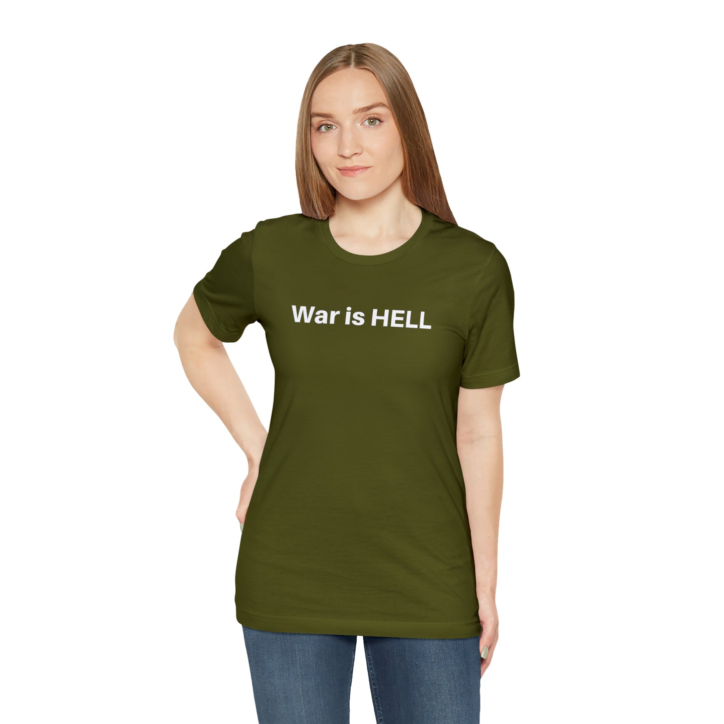 War, Military, T Shirt, Black, Olive