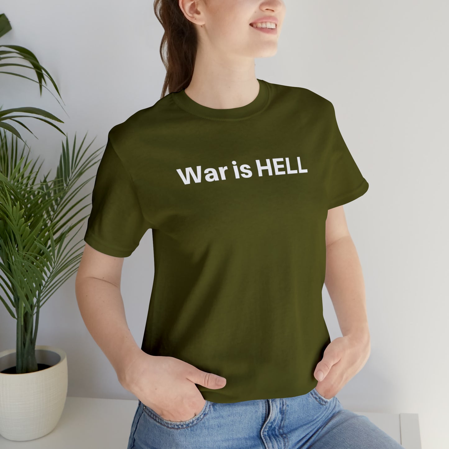 War, Military, T Shirt, Black, Olive