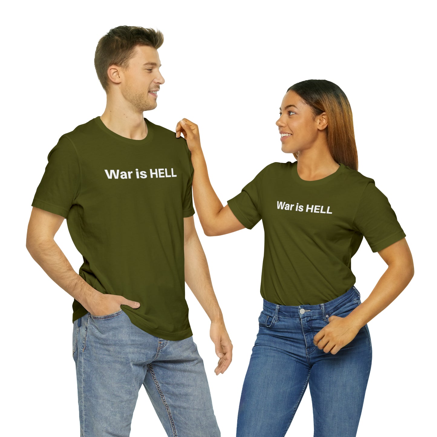 War, Military, T Shirt, Black, Olive