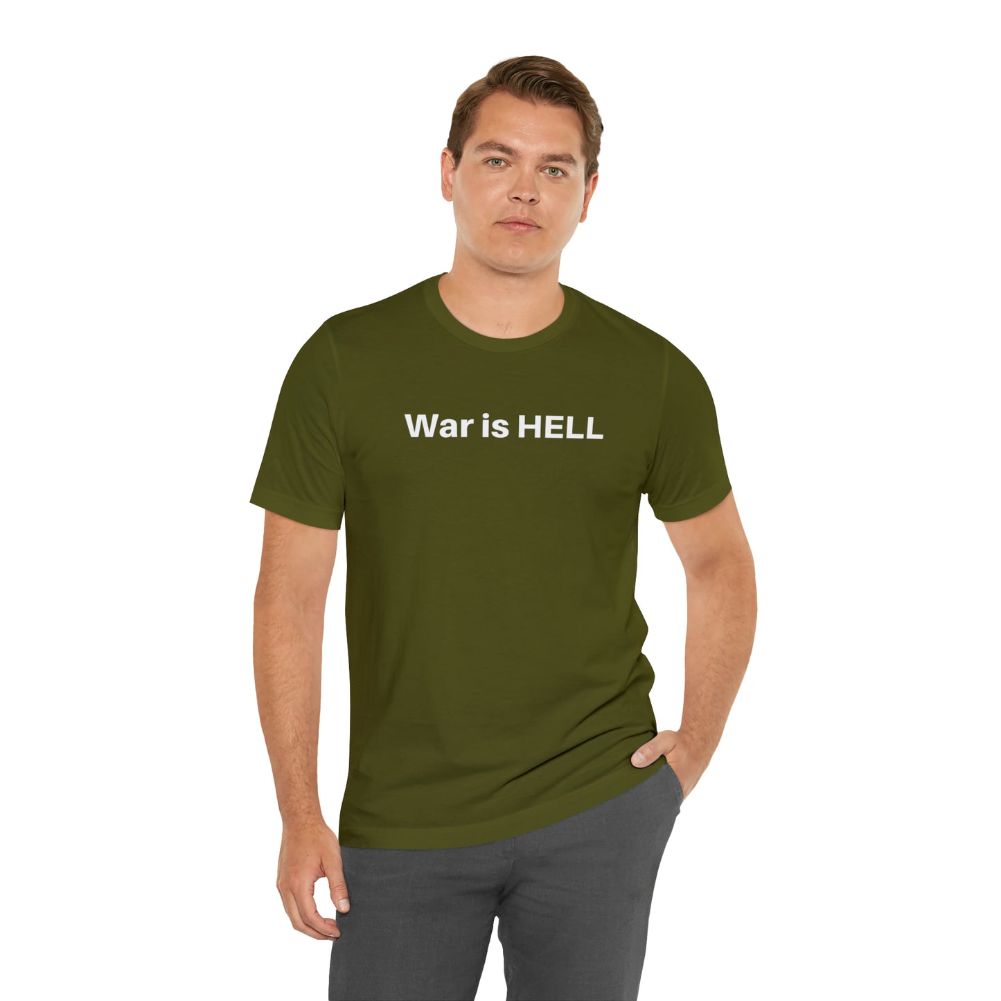 War, Military, T Shirt, Black, Olive
