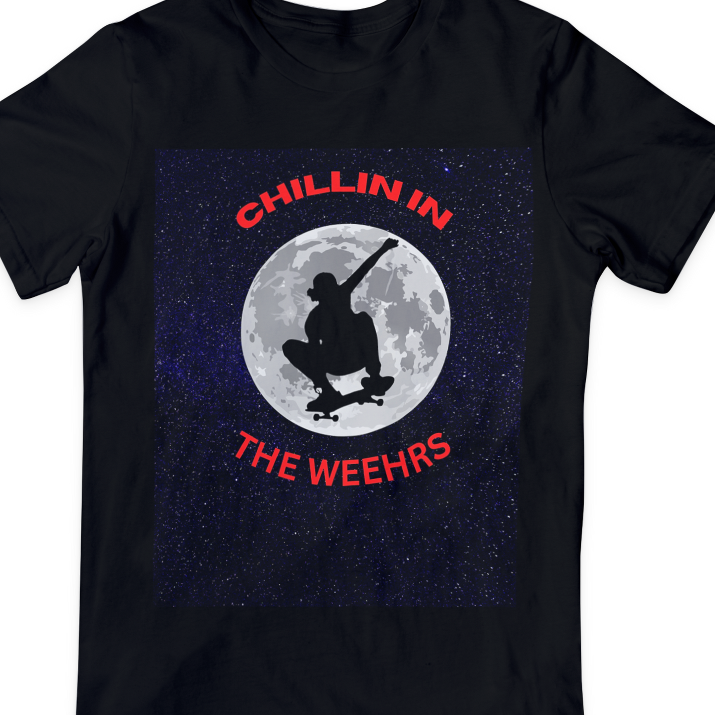 Skateboarder In Moon T Shirt