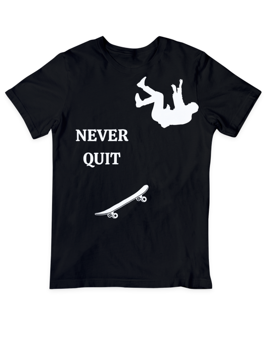 Skateboarder Falling Black T Shirt