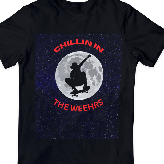 Skateboarder In Moon T Shirt